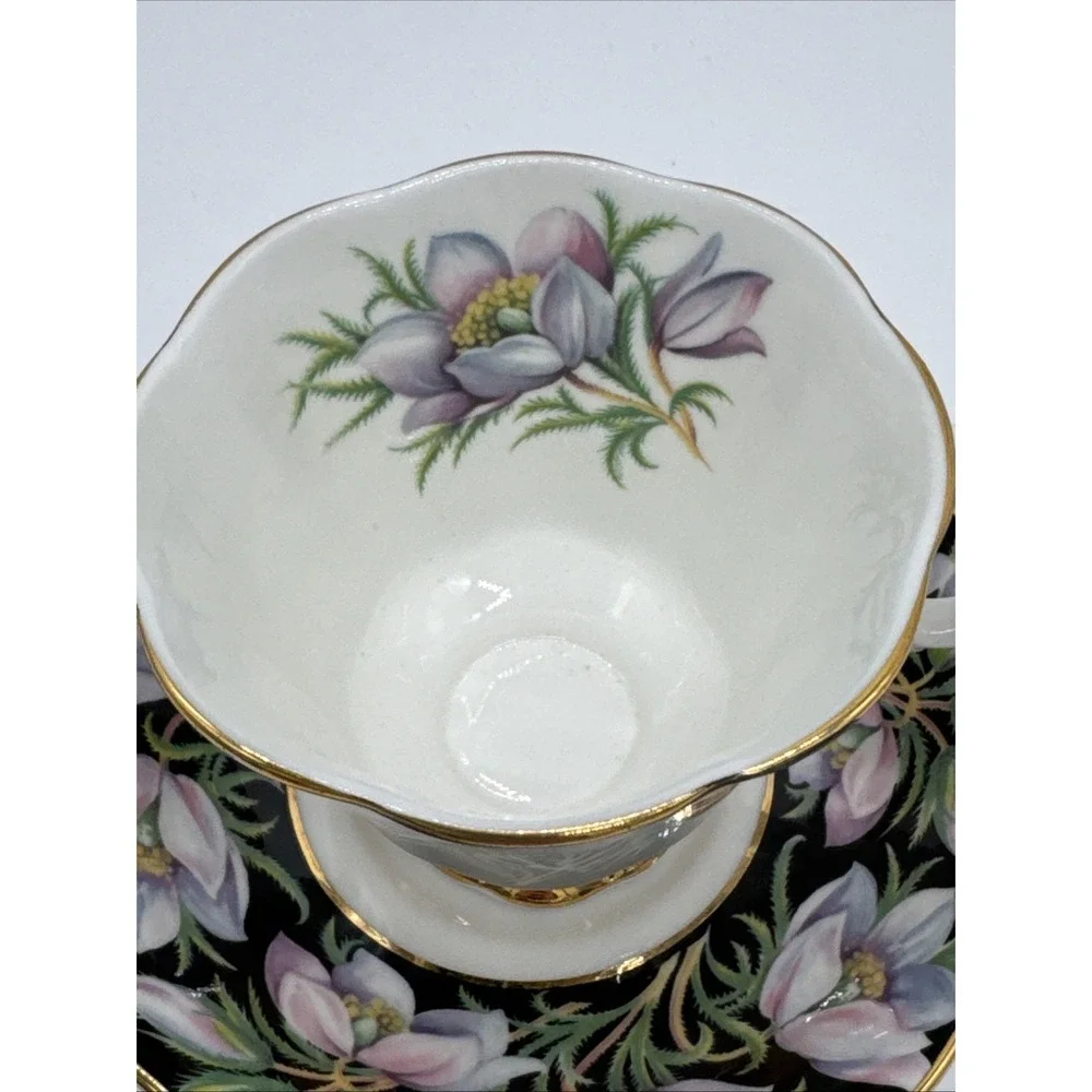 Vintage Royal Abert Provincial Flower Prairie Crocus Fine Bone‎ Teacup & Saucer